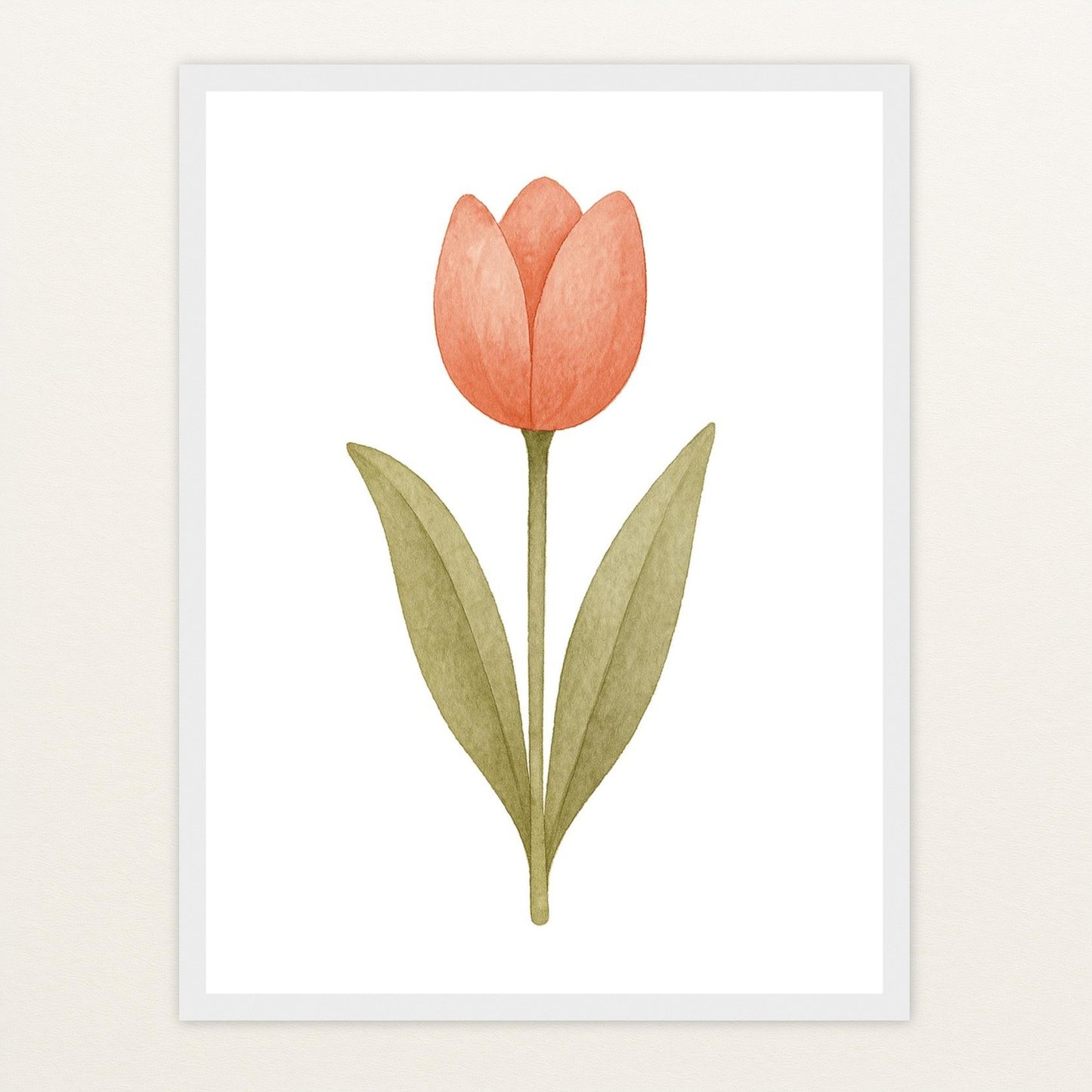 Tulpe Poster mit Holzrahmen von tinylearner