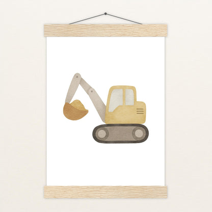 Bagger Poster mit Leisten von tinylearner