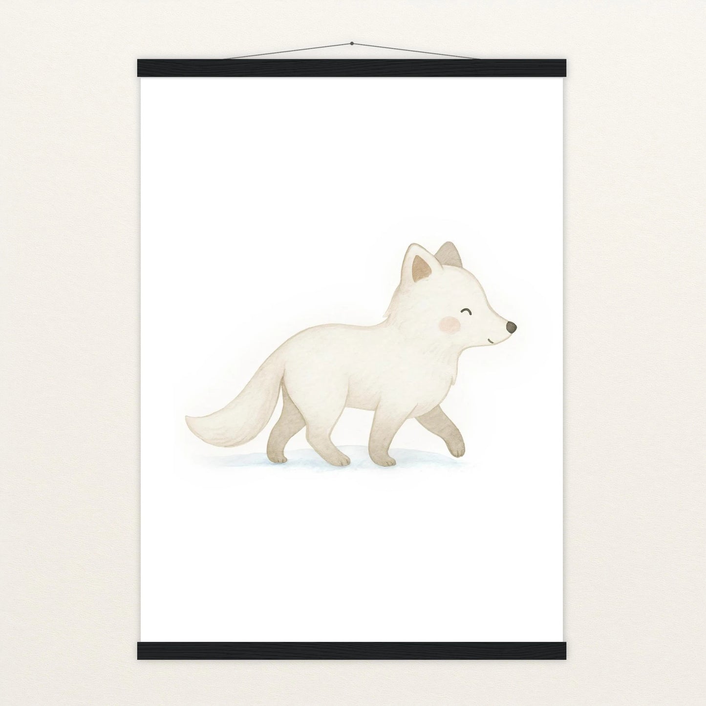 Pino der Polarfuchs Poster mit Leisten von tinylearner