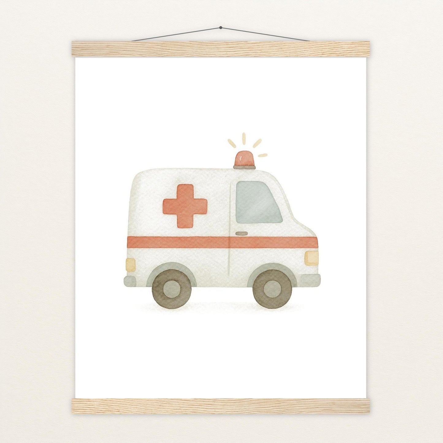 Krankenwagen Poster mit Leisten von tinylearner