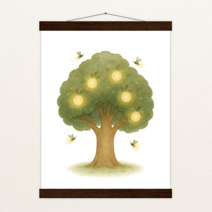 Leuchtbaum Poster mit Leisten von tinylearner