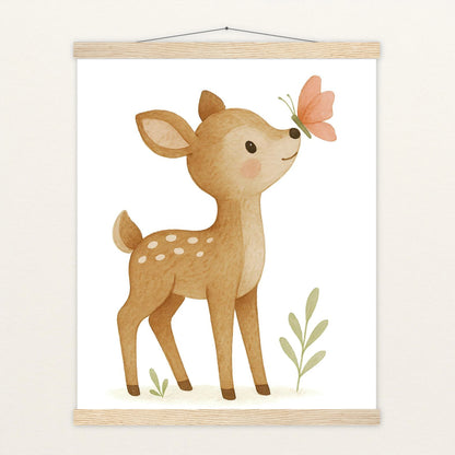 Ria das Reh - Motiv: "Schmetterling" Poster mit Leisten von tinylearner