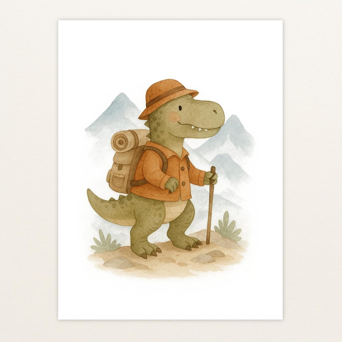 Dinosaurier T-Rex - Motiv: "Wandern" Poster von tinylearner