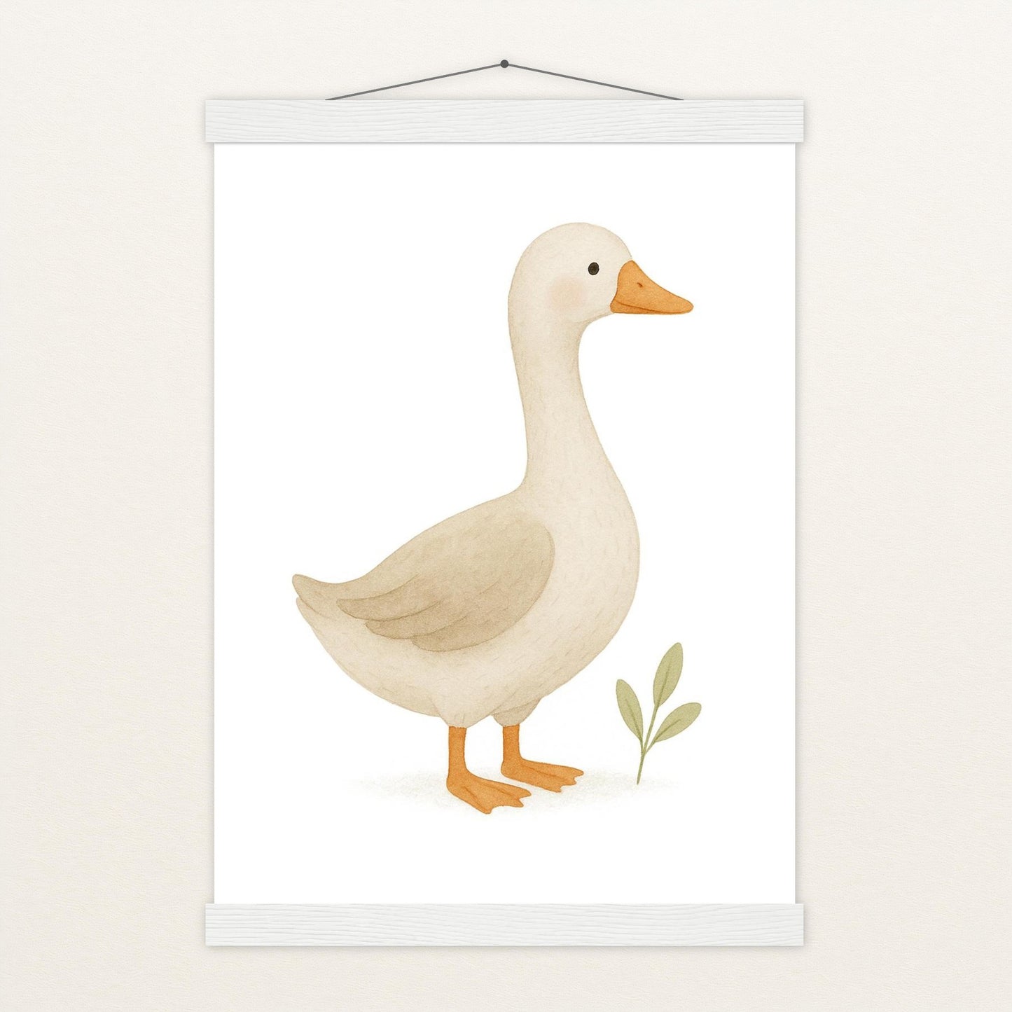 Gusi die Gans Poster mit Leisten von tinylearner