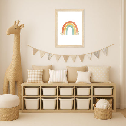 Regenbogen Poster mit Holzrahmen von tinylearner