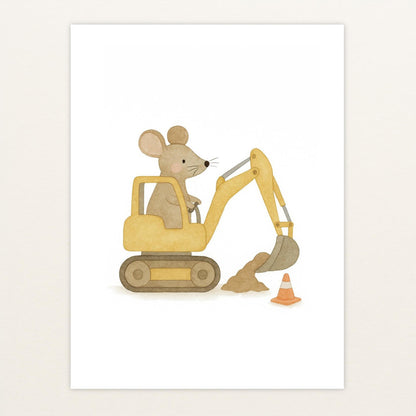 Mimi die Maus - Motiv: "Bagger" Poster von tinylearner