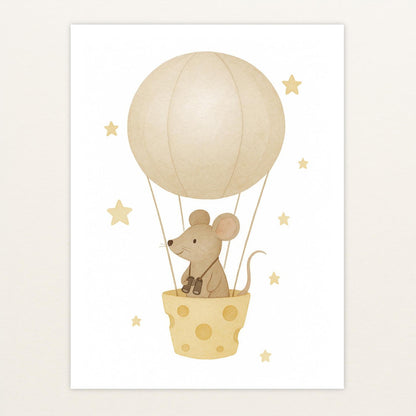 Mimi die Maus - Motiv: "Heißluftballon" Poster von tinylearner