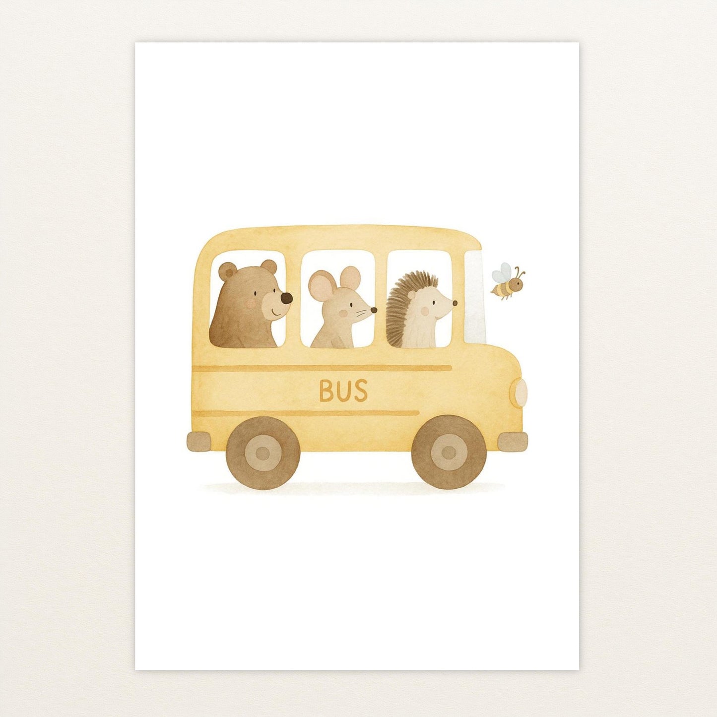 Tierfreunde - Motiv: "Schulbus" Poster von tinylearner