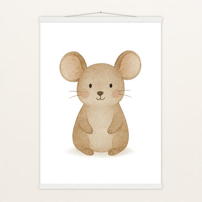 Mimi die Maus Poster mit Leisten von tinylearner