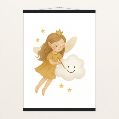 Fina die Fee - Motiv: "Wolke" Poster mit Leisten von tinylearner