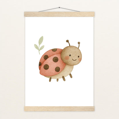Marie der Marienenkäfer Poster mit Leisten von tinylearner