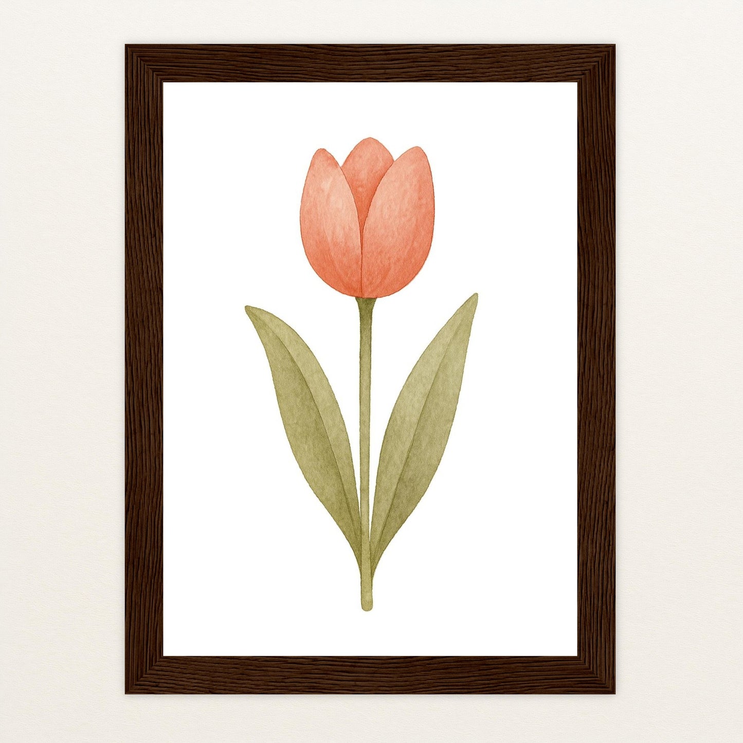 Tulpe Poster mit Holzrahmen von tinylearner