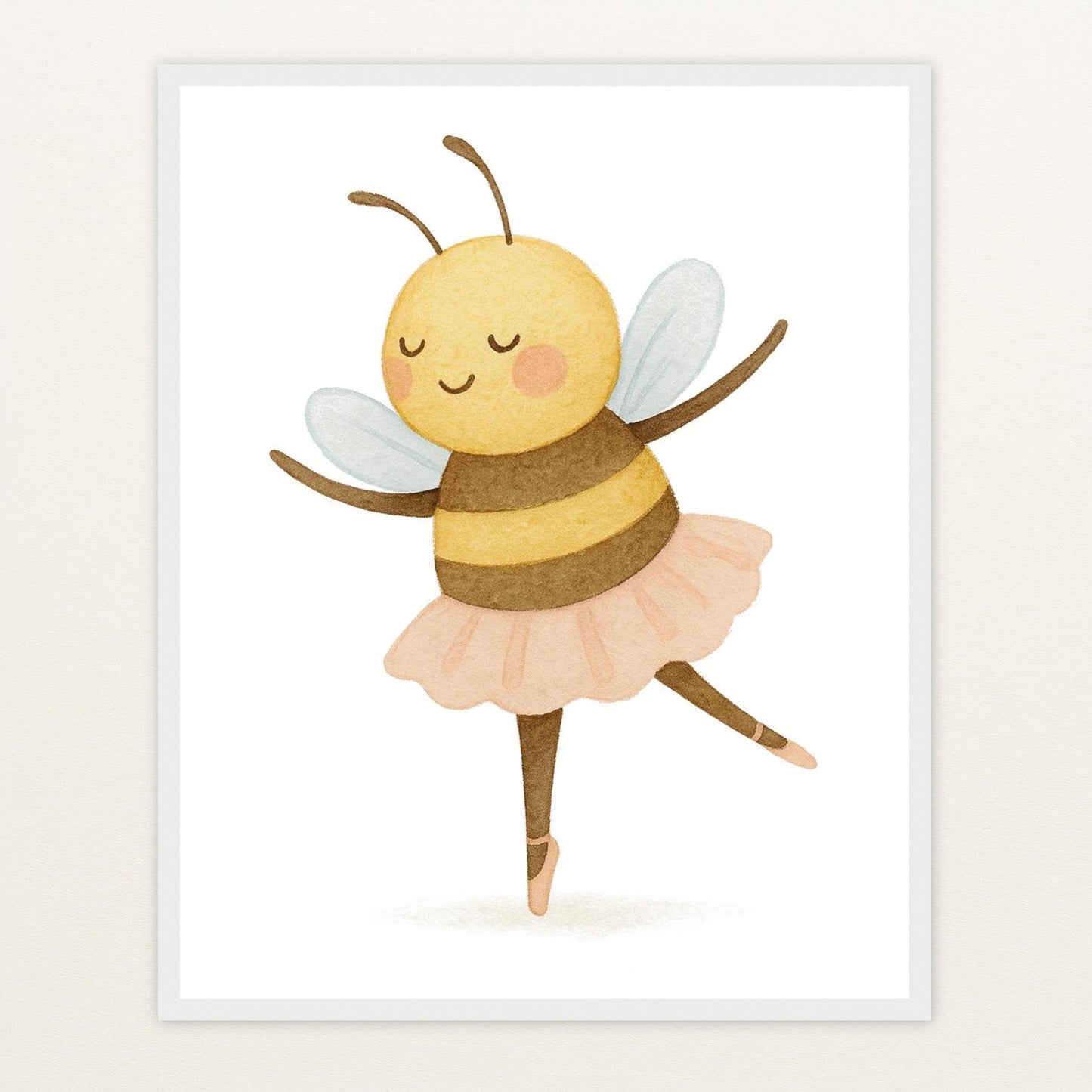 Bibi die Biene - Motiv: "Ballett" Poster mit Holzrahmen von tinylearner