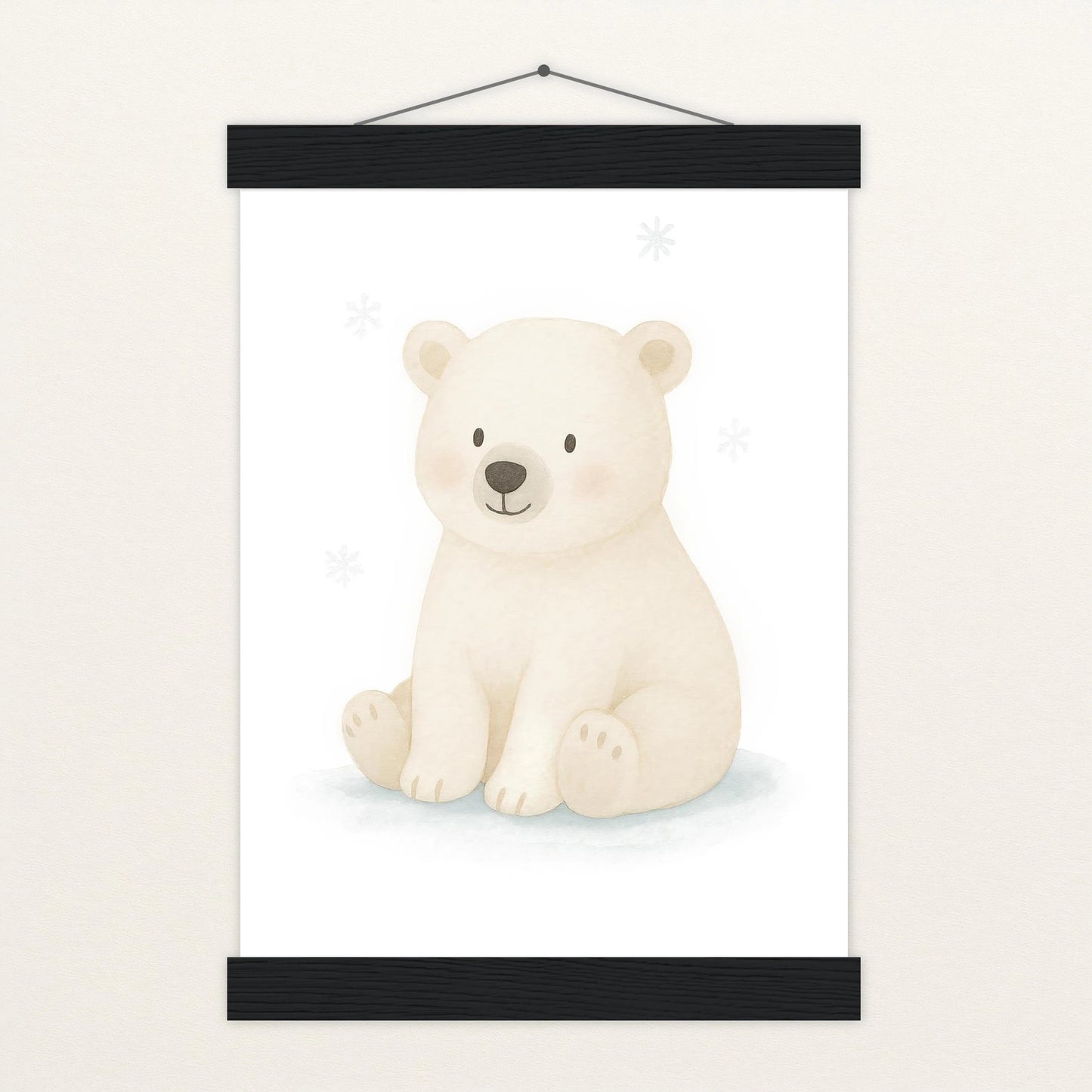 Pummel der Polarbär Poster mit Leisten von tinylearner