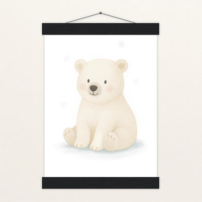 Pummel der Polarbär Poster mit Leisten von tinylearner