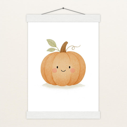 Gemüse: Kürbis Poster mit Leisten von tinylearner