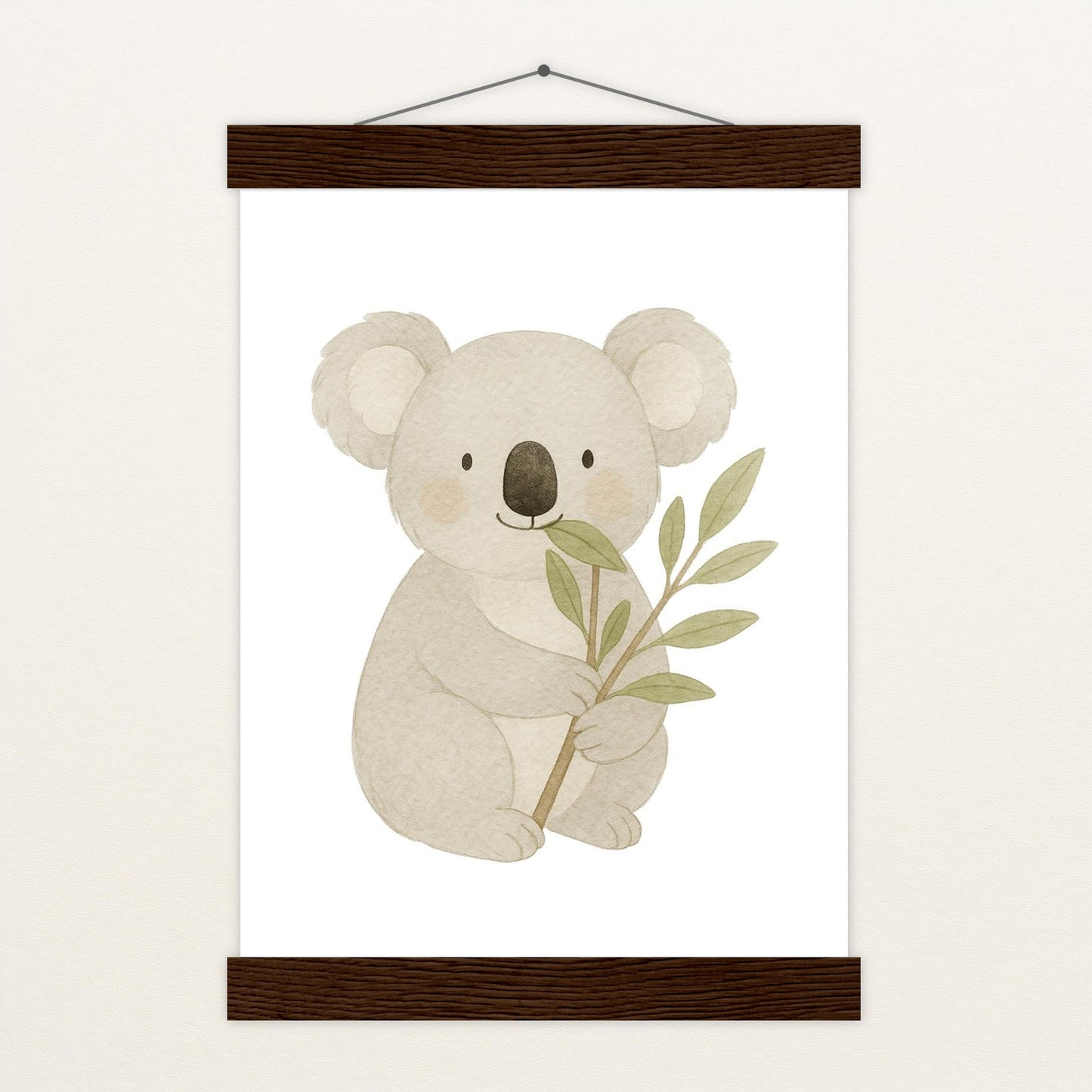 Kori der Koala - Motiv: "Eukalyptus" Poster mit Leisten von tinylearner