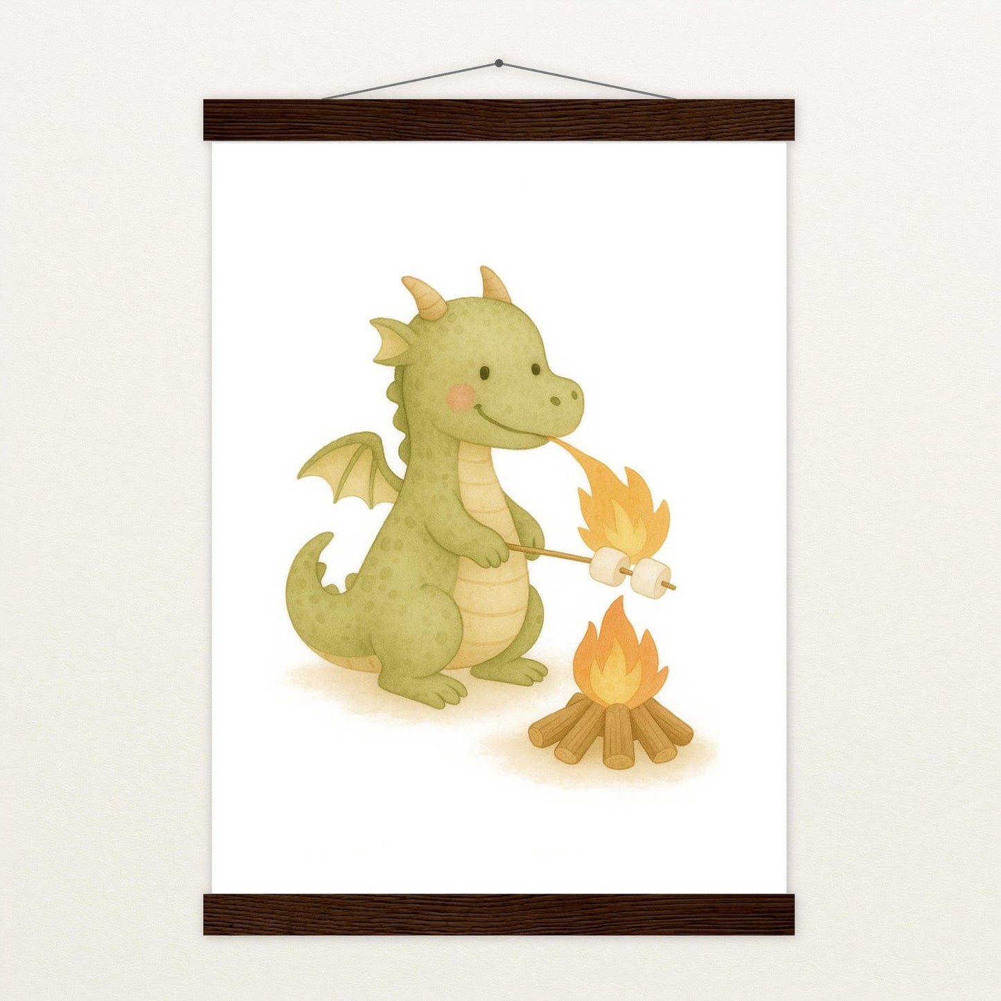 Drax der Drache - Motiv: "Marshmallows" Poster mit Leisten von tinylearner