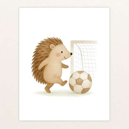 Iggi der Igel - Motiv: "Fußball" Poster von tinylearner