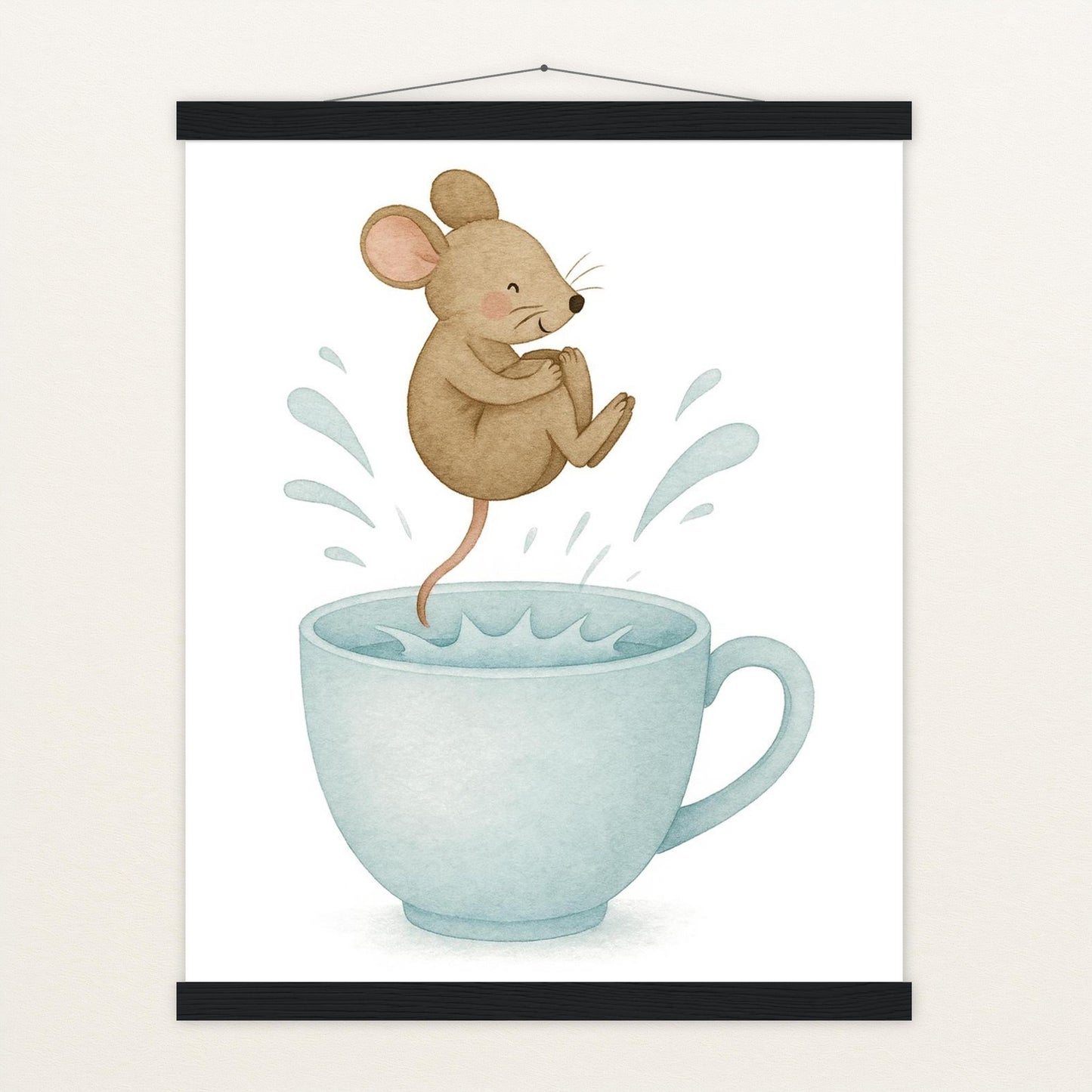 Mimi die Maus - Motiv: "Pool" Poster mit Leisten von tinylearner