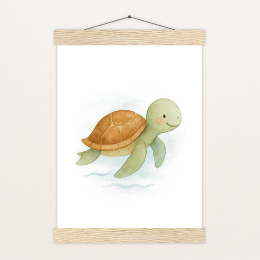 Sora die Schildkröte Poster mit Leisten von tinylearner