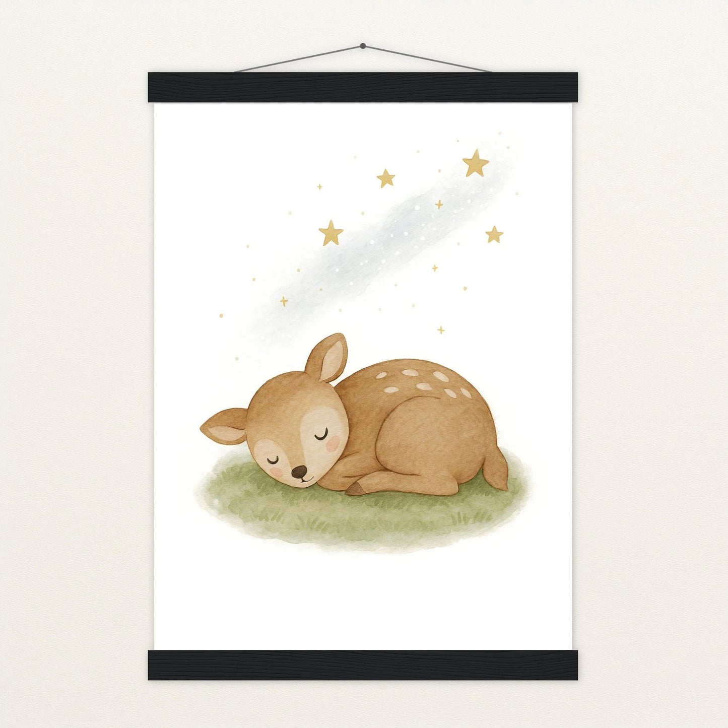 Ria das Reh - Motiv: "Schlafend" Poster mit Leisten von tinylearner
