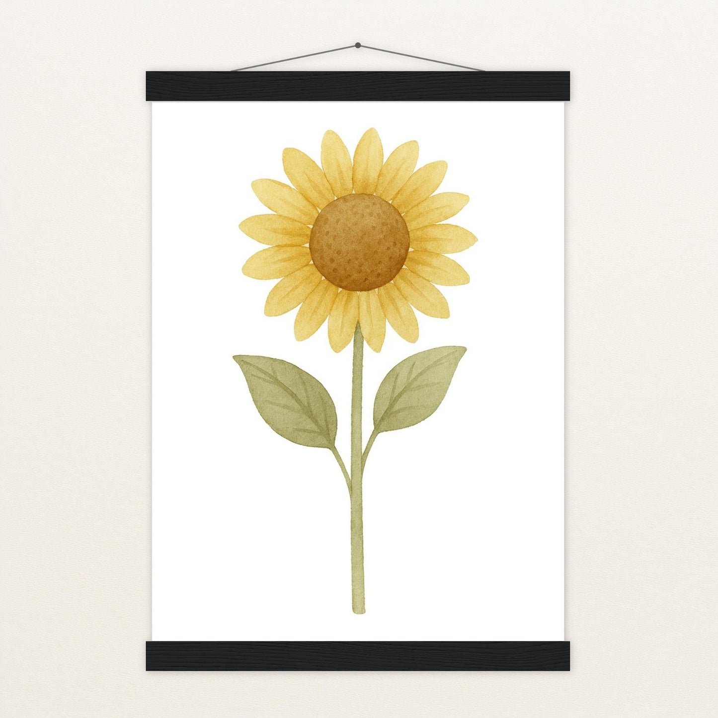 Sonnenblume Poster mit Leisten von tinylearner