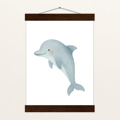 Dora der Delfin Poster mit Leisten von tinylearner