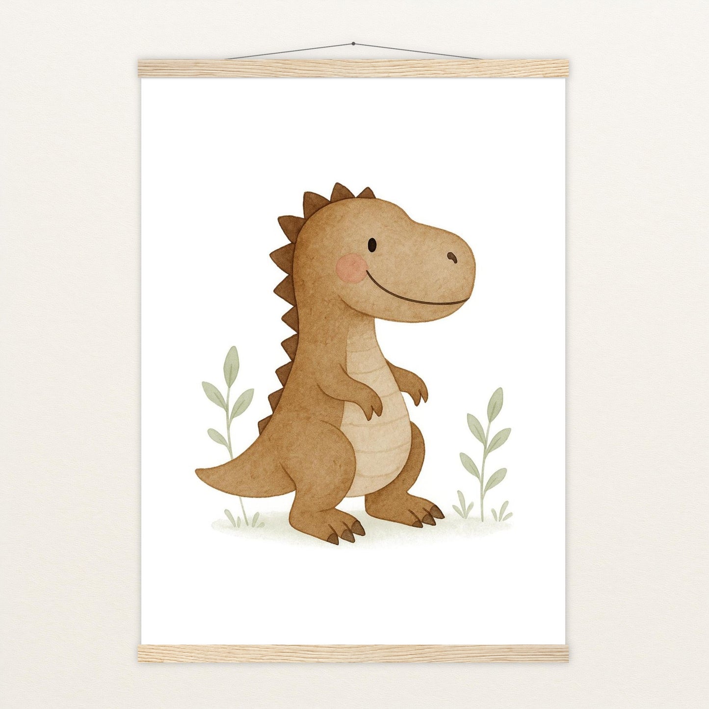 Dinosaurier T-Rex Poster mit Leisten von tinylearner