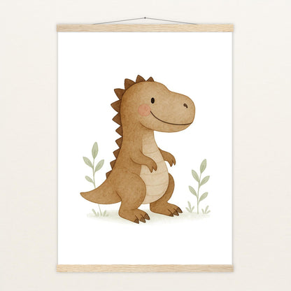 Dinosaurier T-Rex Poster mit Leisten von tinylearner