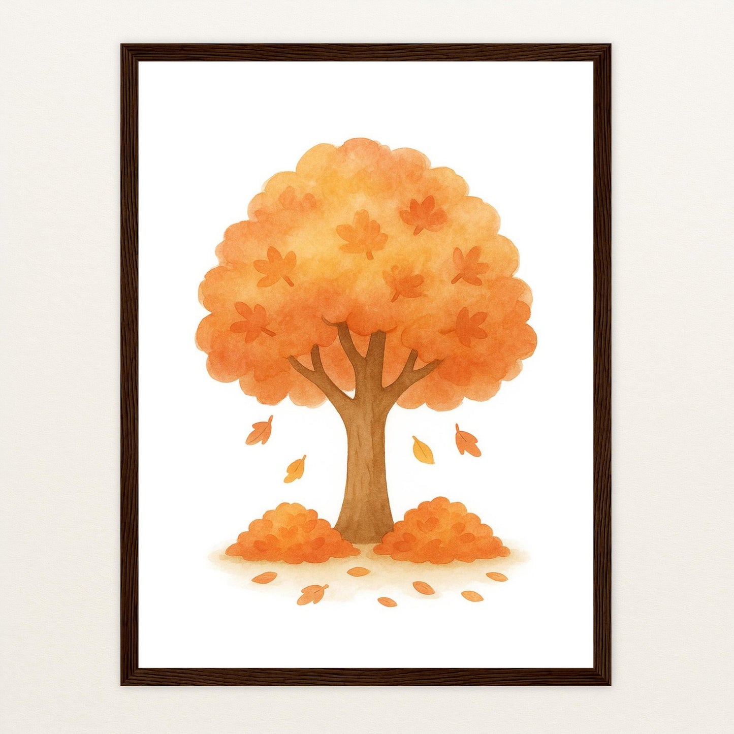 Ahornbaum Poster mit Holzrahmen von tinylearner