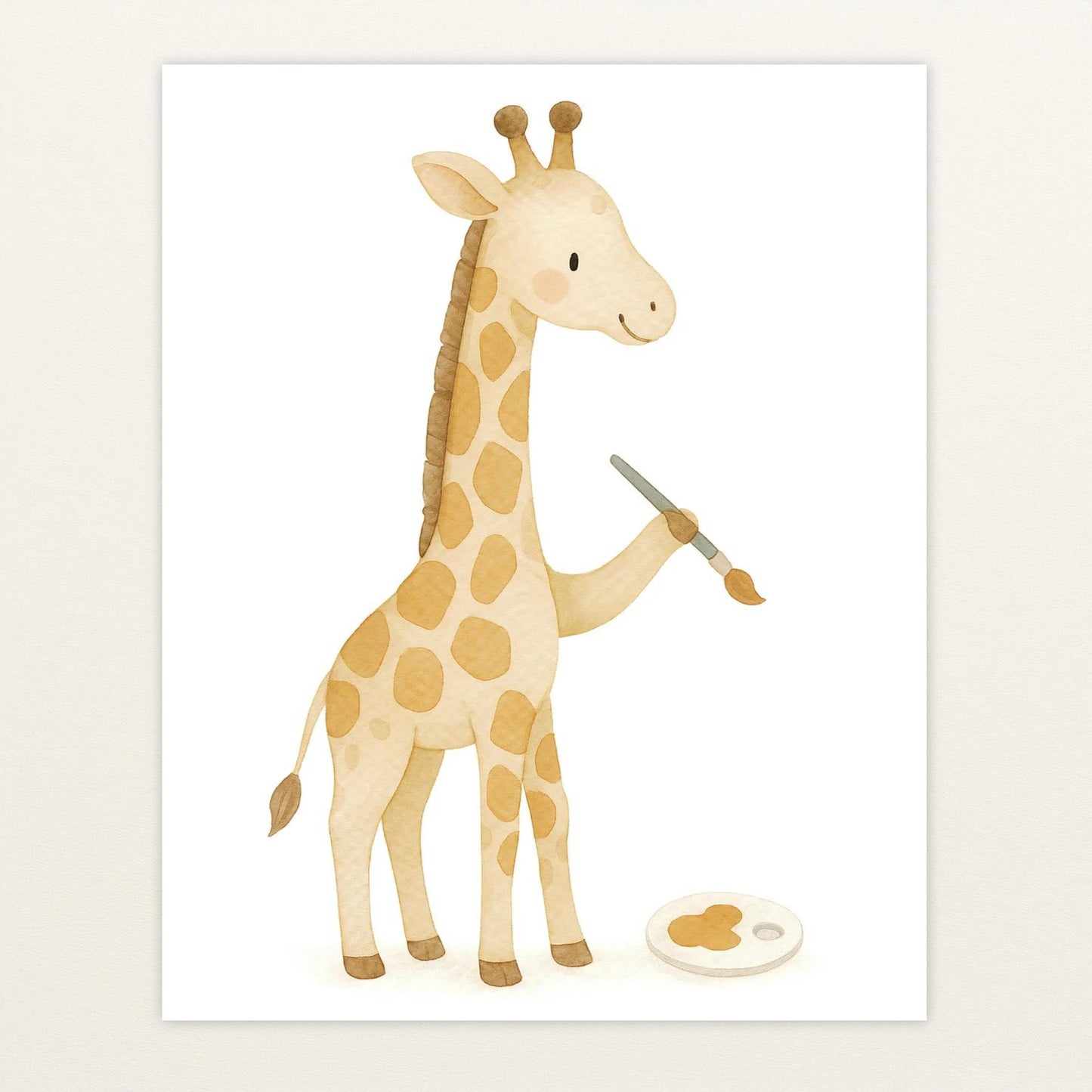 Greta die Giraffe - Motiv: "Malen" Poster von tinylearner
