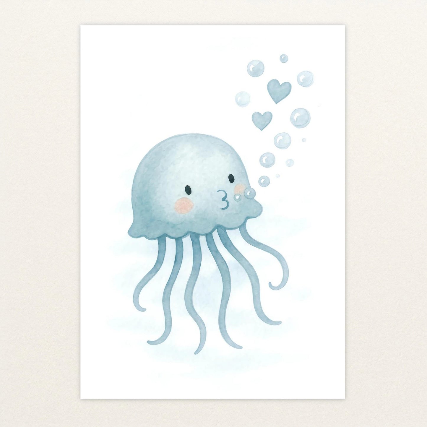 Quinn die Qualle - Motiv: "Luftblasen" Poster von tinylearner