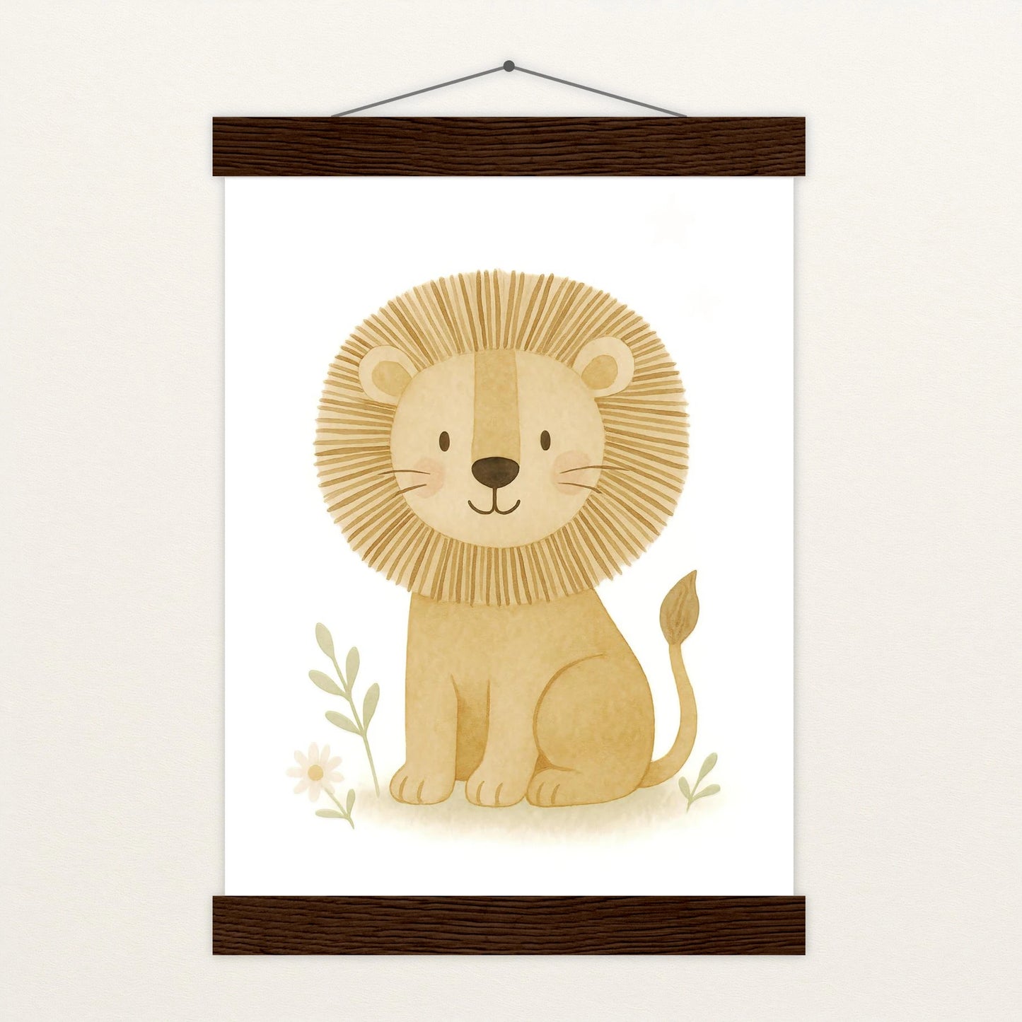 Leo der Löwe Poster mit Leisten von tinylearner