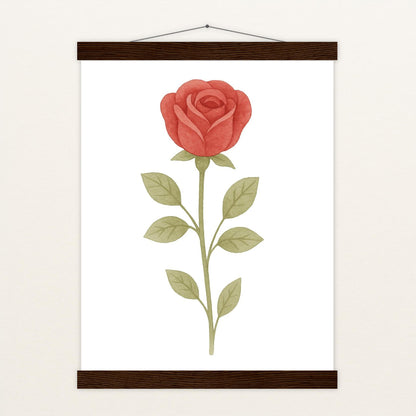 Rose Poster mit Leisten von tinylearner
