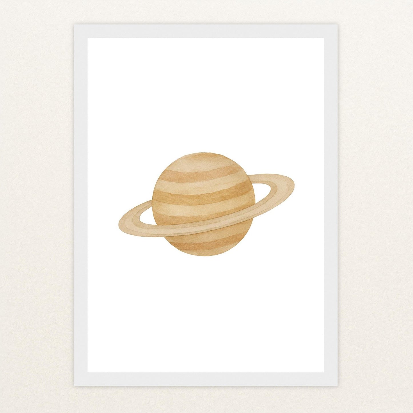 Saturn Poster mit Holzrahmen von tinylearner