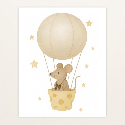 Mimi die Maus - Motiv: "Heißluftballon" Poster von tinylearner