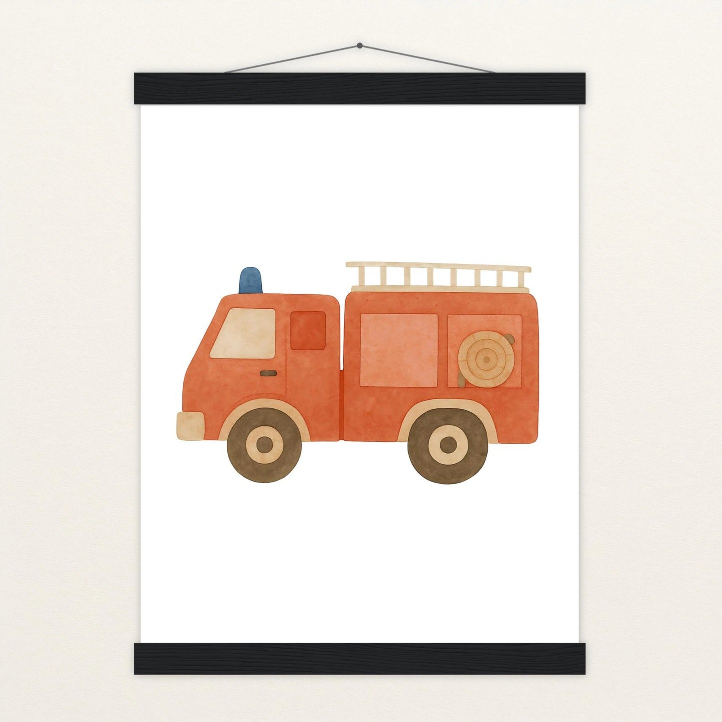 Feuerwehrauto Poster mit Leisten von tinylearner