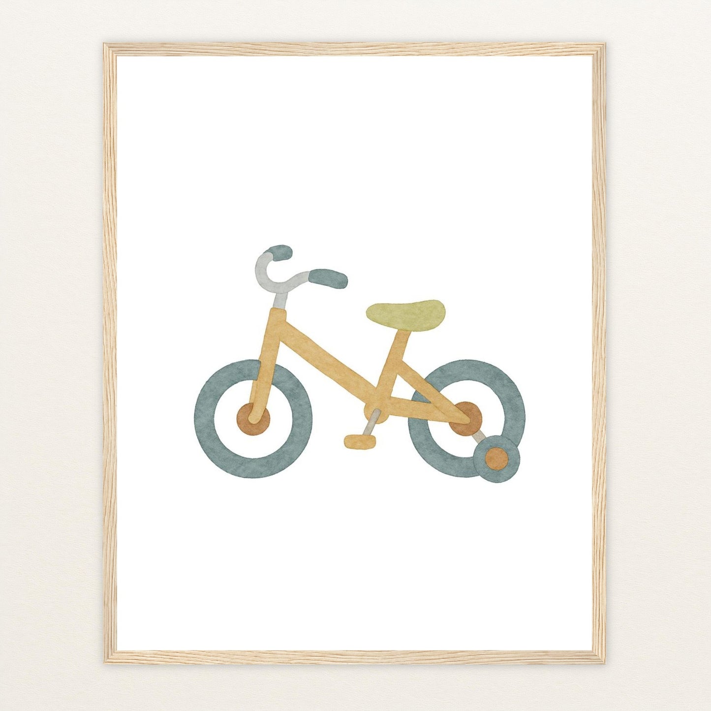 Fahrrad Poster mit Holzrahmen von tinylearner