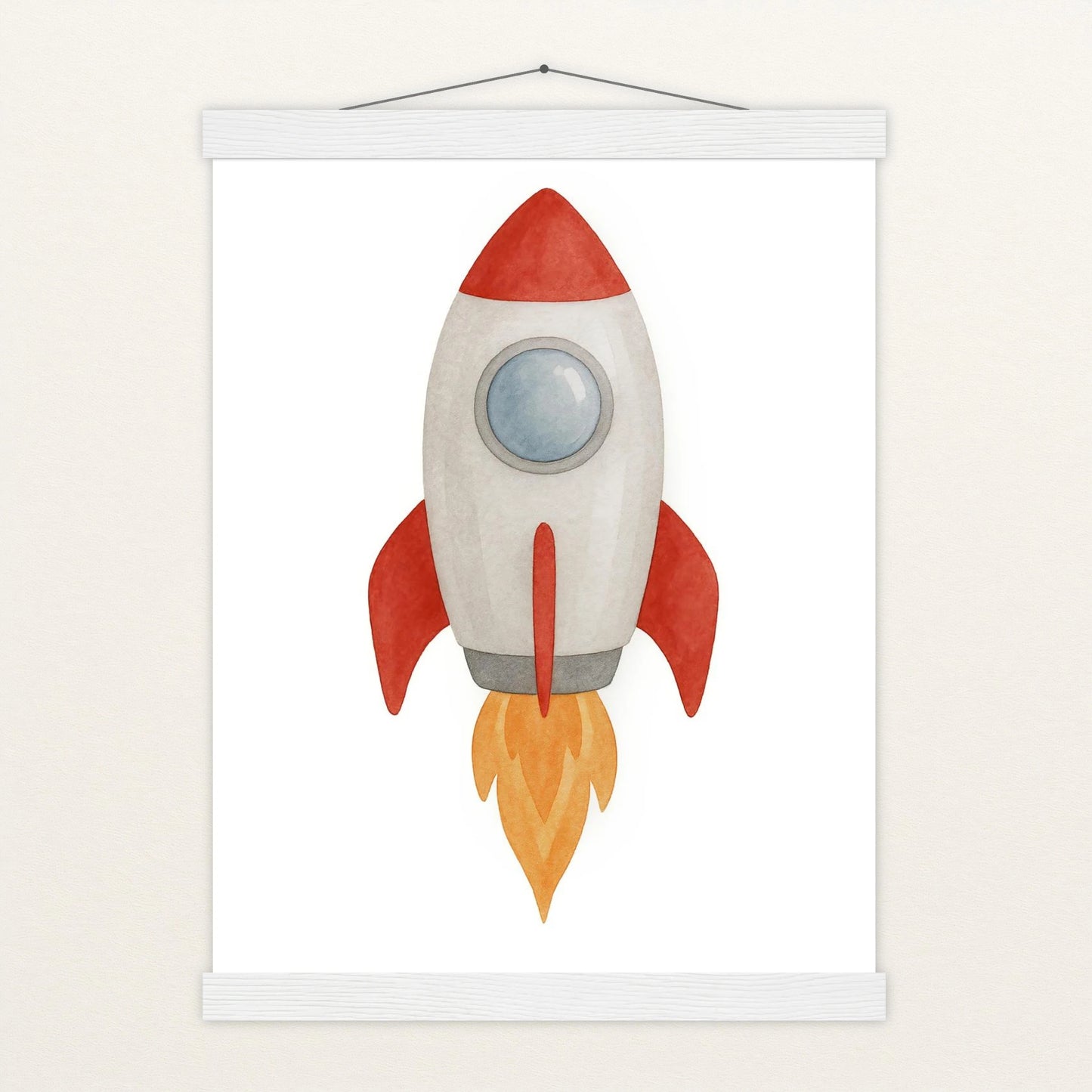 Rakete Poster mit Leisten von tinylearner