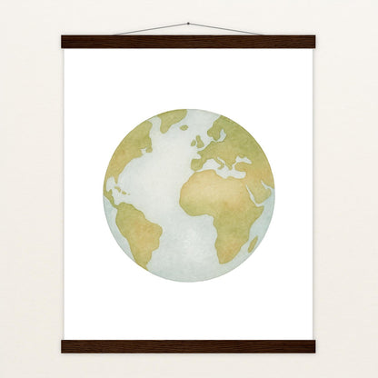 Erde Poster mit Leisten von tinylearner