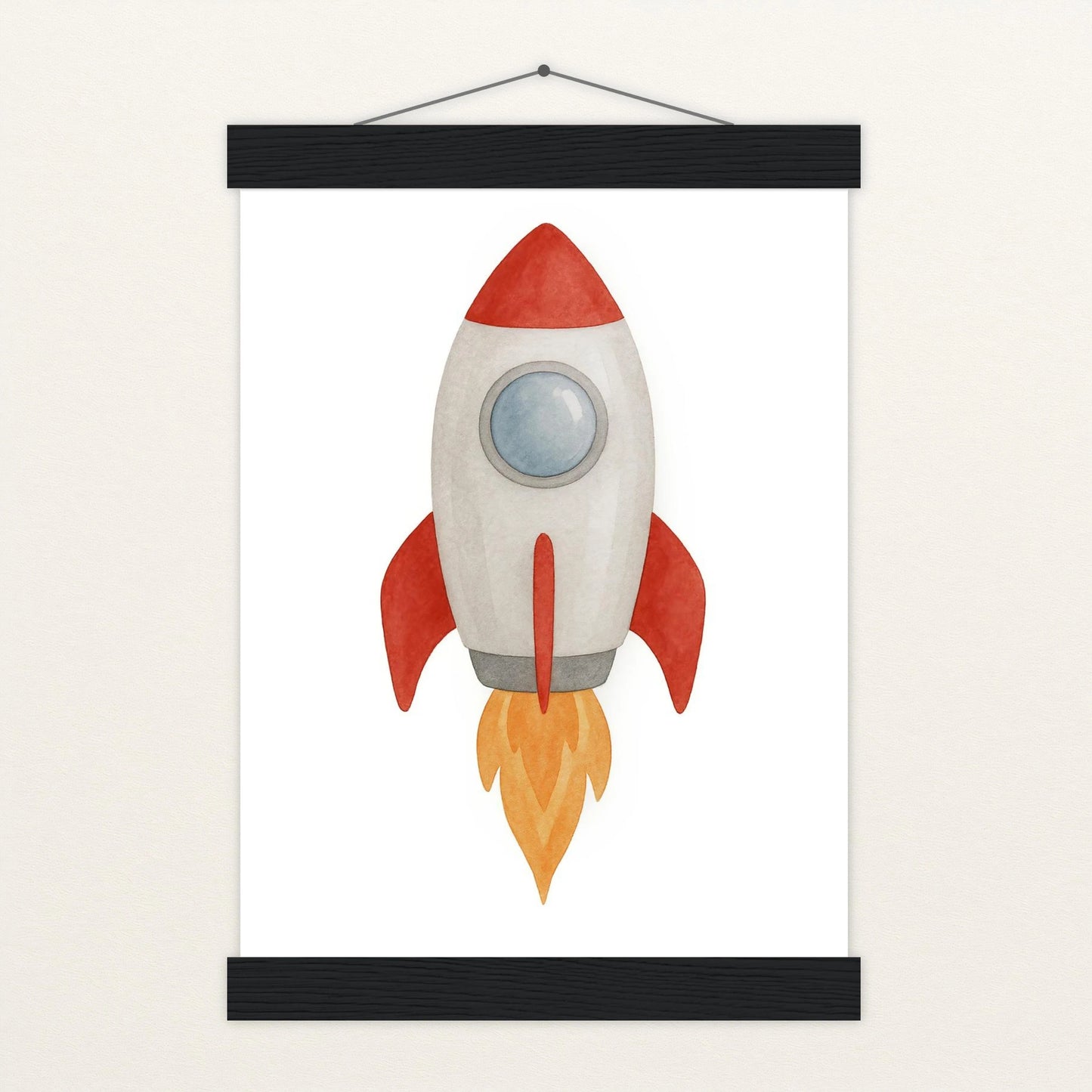 Rakete Poster mit Leisten von tinylearner