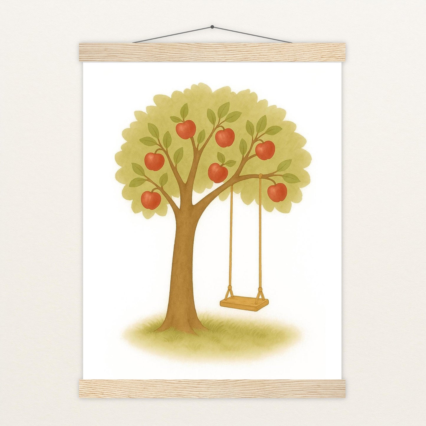 Apfelbaum Poster mit Leisten von tinylearner