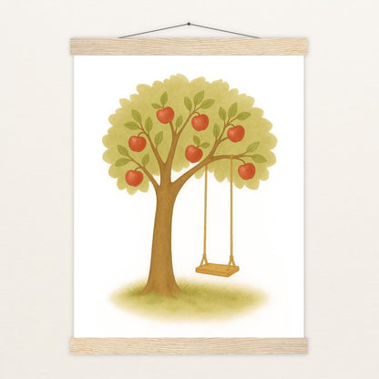 Apfelbaum Poster mit Leisten von tinylearner