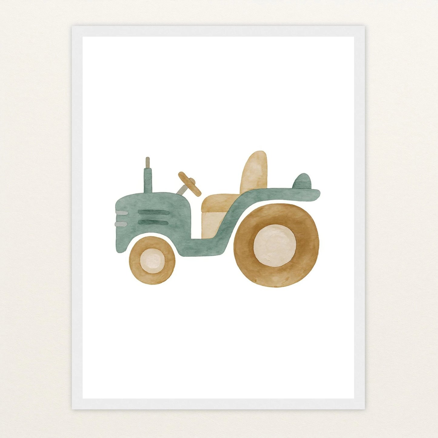 Traktor Poster mit Holzrahmen von tinylearner