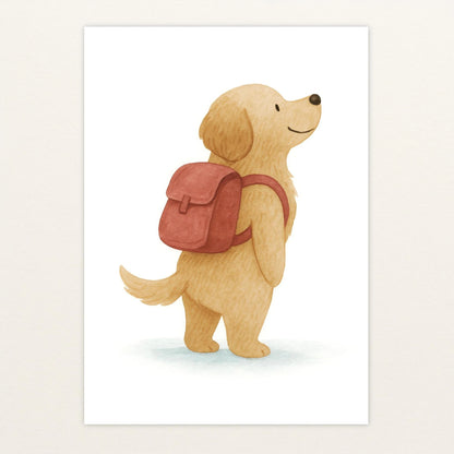Hugo der Hund - Motiv: "Rucksack" Poster von tinylearner