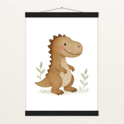 Dinosaurier T-Rex Poster mit Leisten von tinylearner