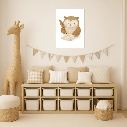 Emmi die Eule - Motiv: "Brief" Poster von tinylearner