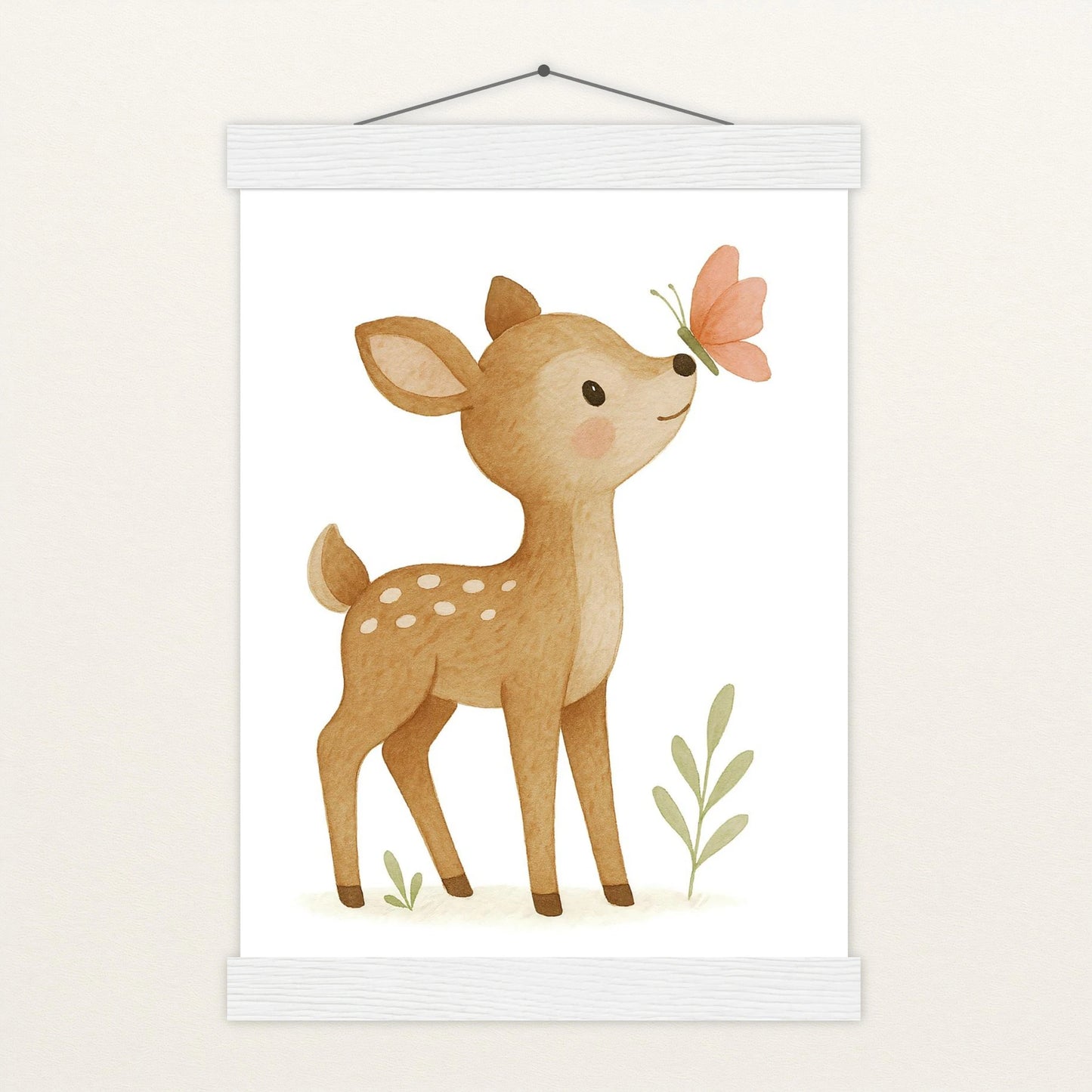 Ria das Reh - Motiv: "Schmetterling" Poster mit Leisten von tinylearner