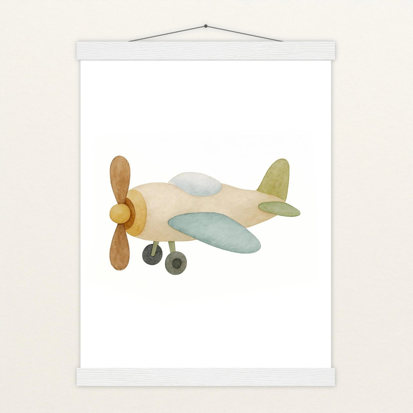 Propellerflugzeug Poster mit Leisten von tinylearner